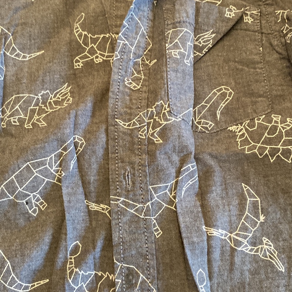 Dinosaur button down top - Picture 3 of 3